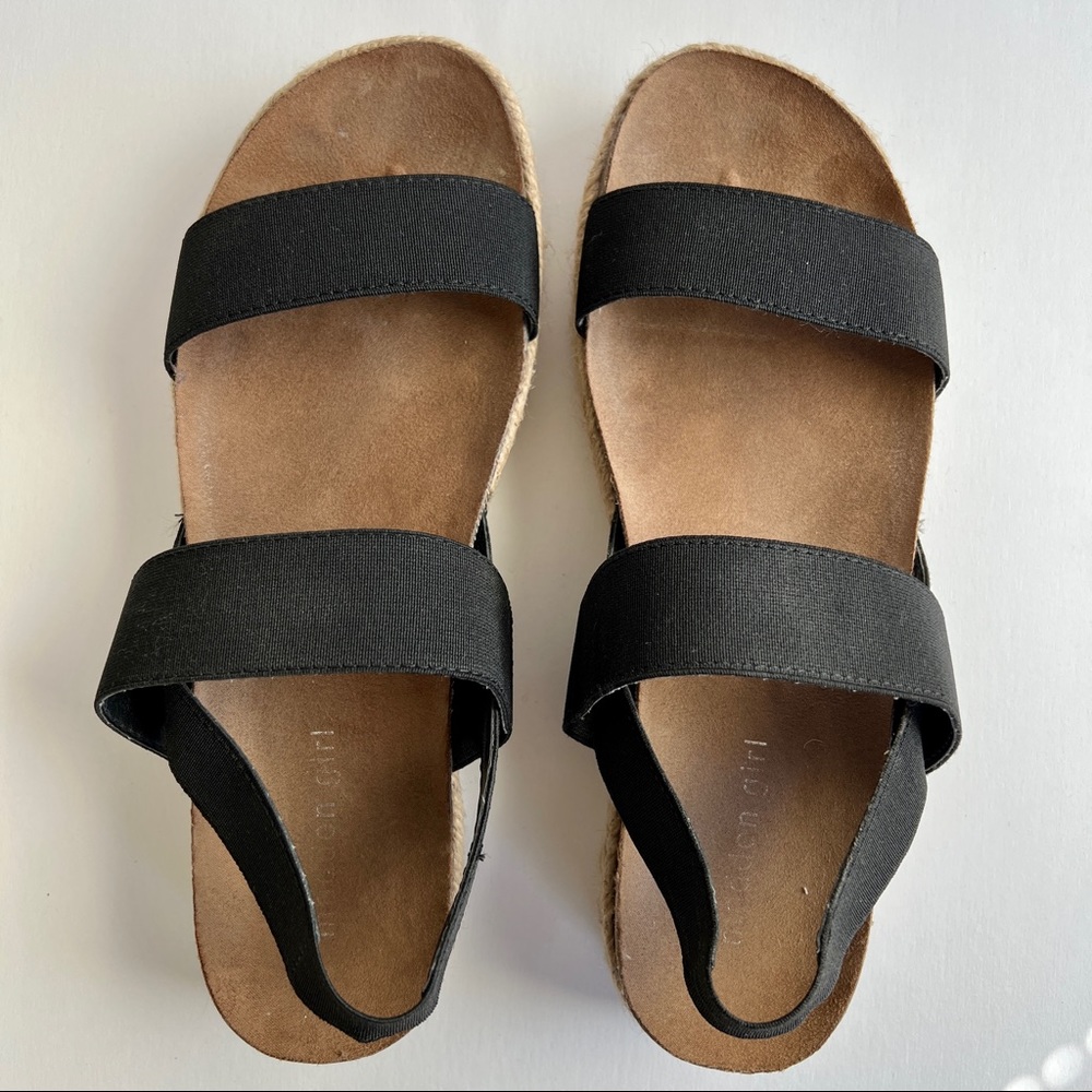 MADDEN GIRL Cybell Flexible Strap Platform Sandals BLACK 10 - Picture 3 of 9